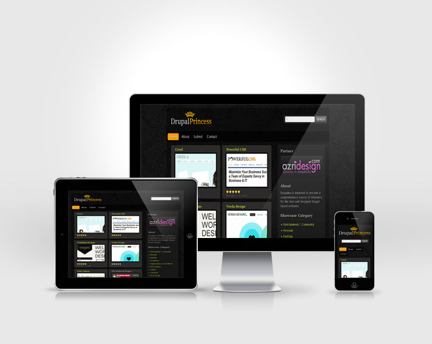 Drupal Princess redesigned and now Responsive